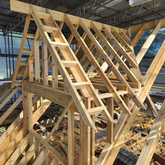 small roof frame for dormer roof