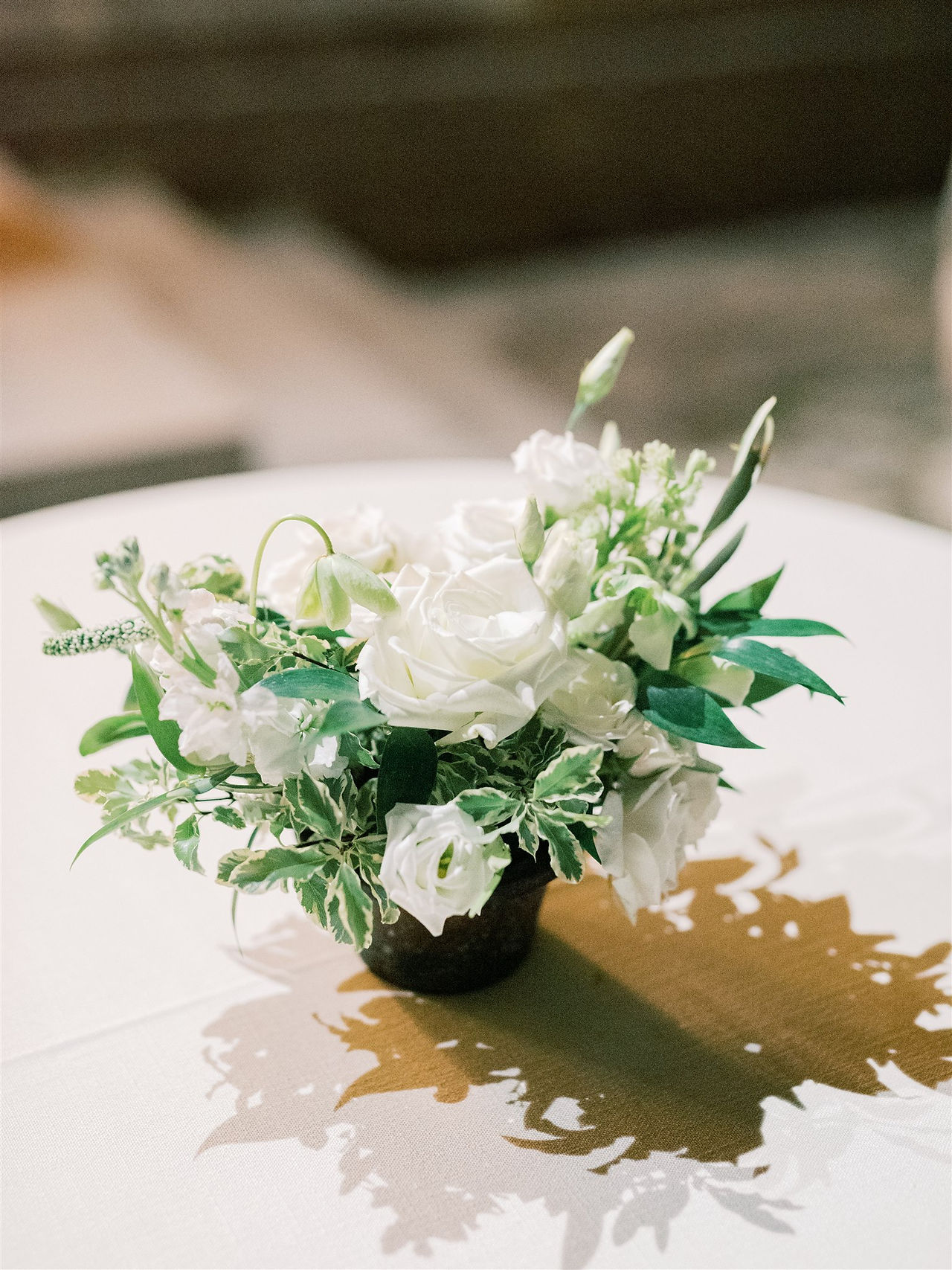 white garden style  arrangement at vizcaya museum and gardens
