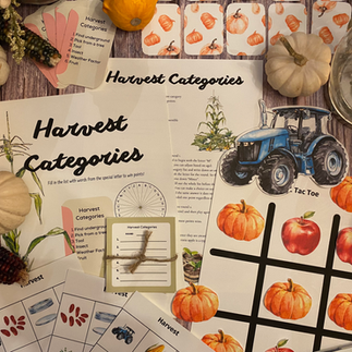 An original harvest categories board game