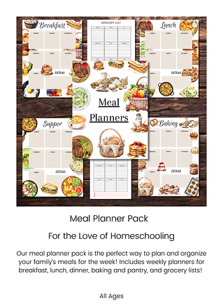 For the Love of Homeschooling -Meal Planner set.png