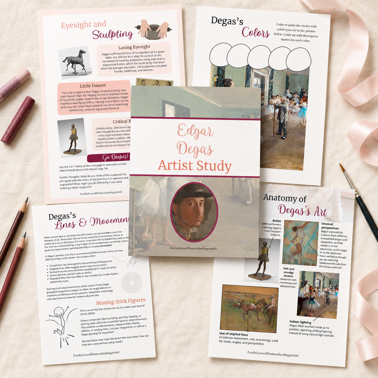 Edgar Degas Art Study