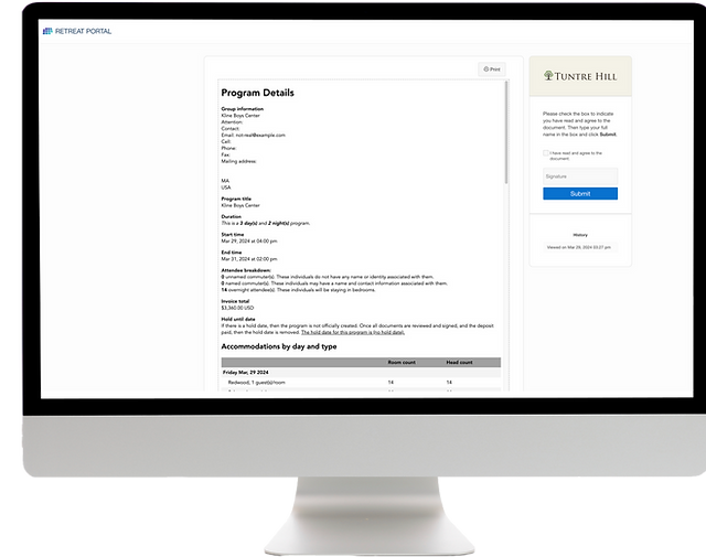 Document Signing | Retreat Portal