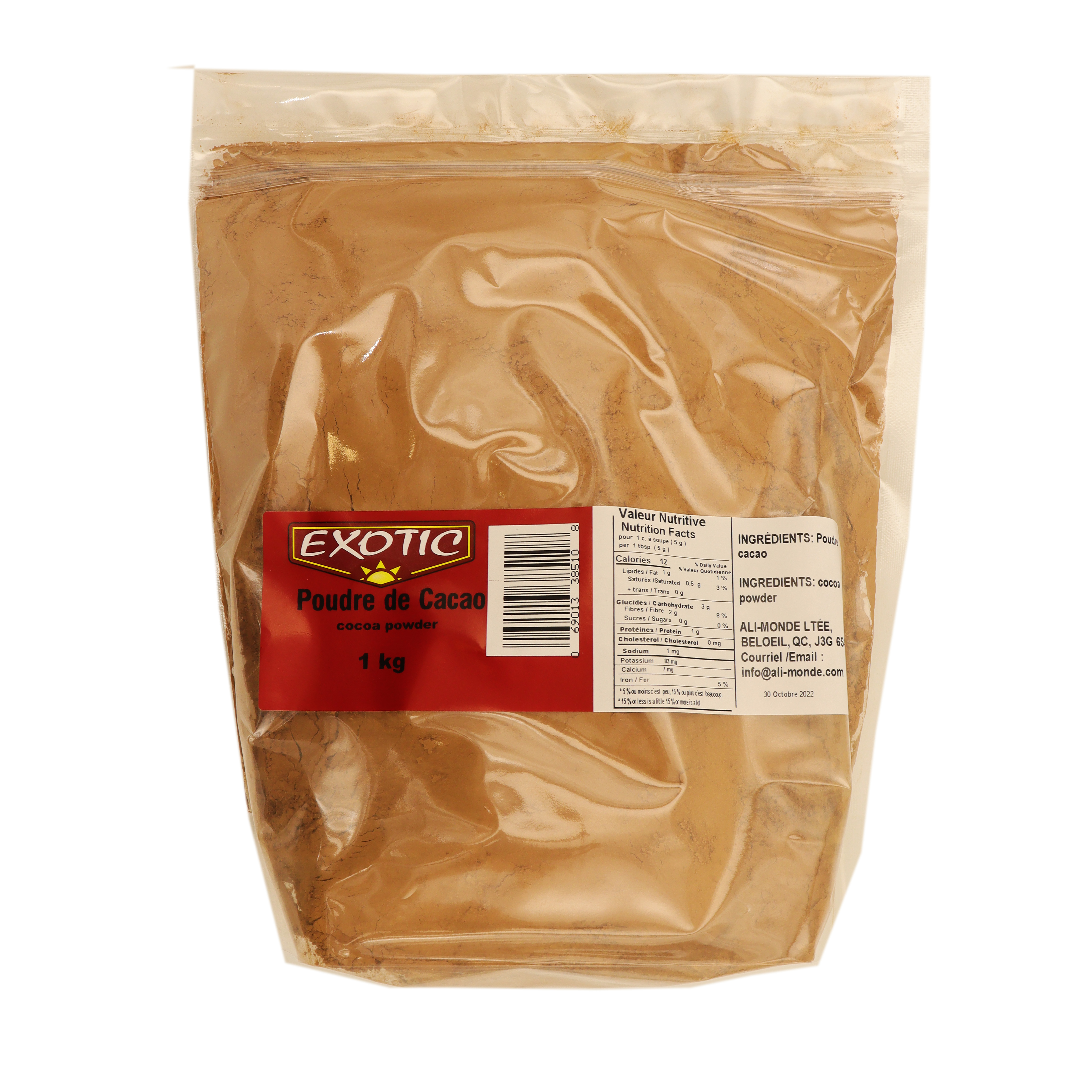Poudre de cacao Exotic 1Kg
