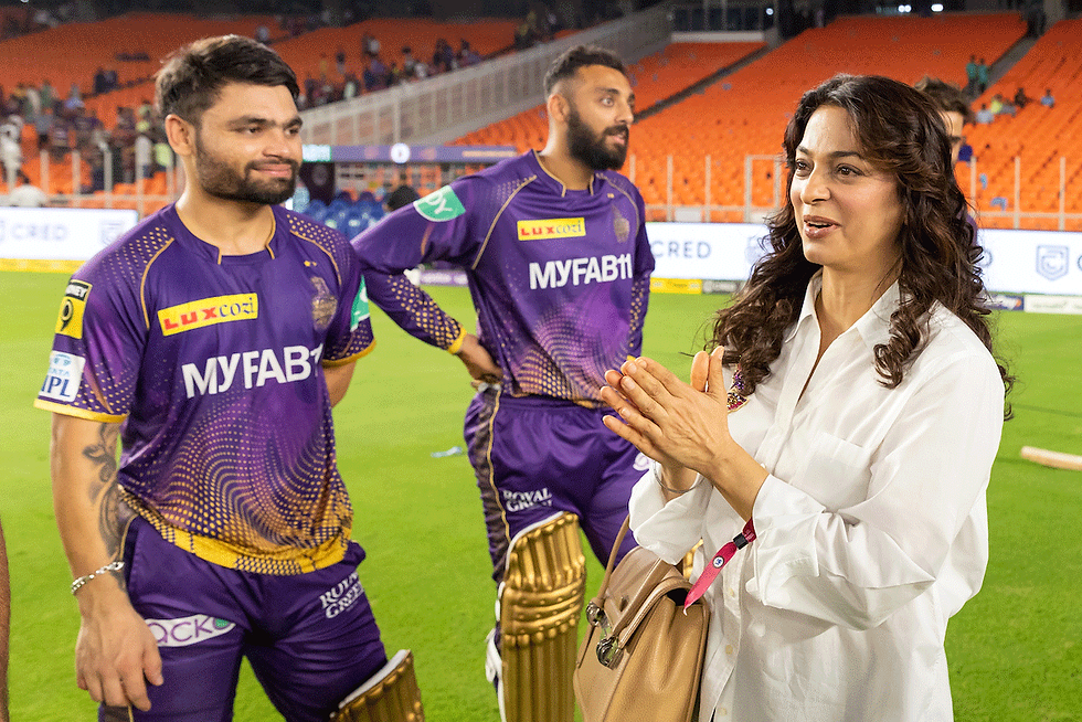Former Miss India and renowned Bollywood actress Juhi Chawla has expanded her career to include significant business ventures. She is a business partner in an international business company, Mehta Group, with her husband, Jay Mehta. Additionally, Juhi Chawla co-owned the KKR franchise with Shah Rukh Khan in the sports world. Besides co-ownership, she is actively engaged in club activities and management and is involved in decisions to purchase players and key strategy. Her business expertise has been key to KKR's success.