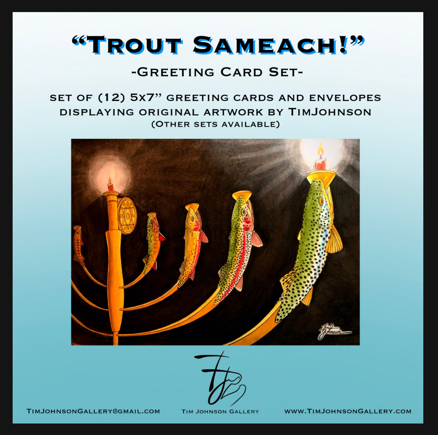 "Trout Sameach" Greeting Card Collection (12)