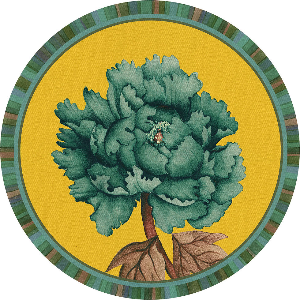 tovaglietta rotonda_39,6 mm_PEONIA_giallo