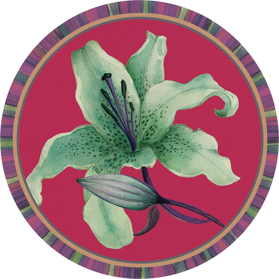 Tovaglietta rotonda_39,6 mm_GIGLIO_FUCSIA