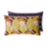 Cuscino fiori giallo viola
