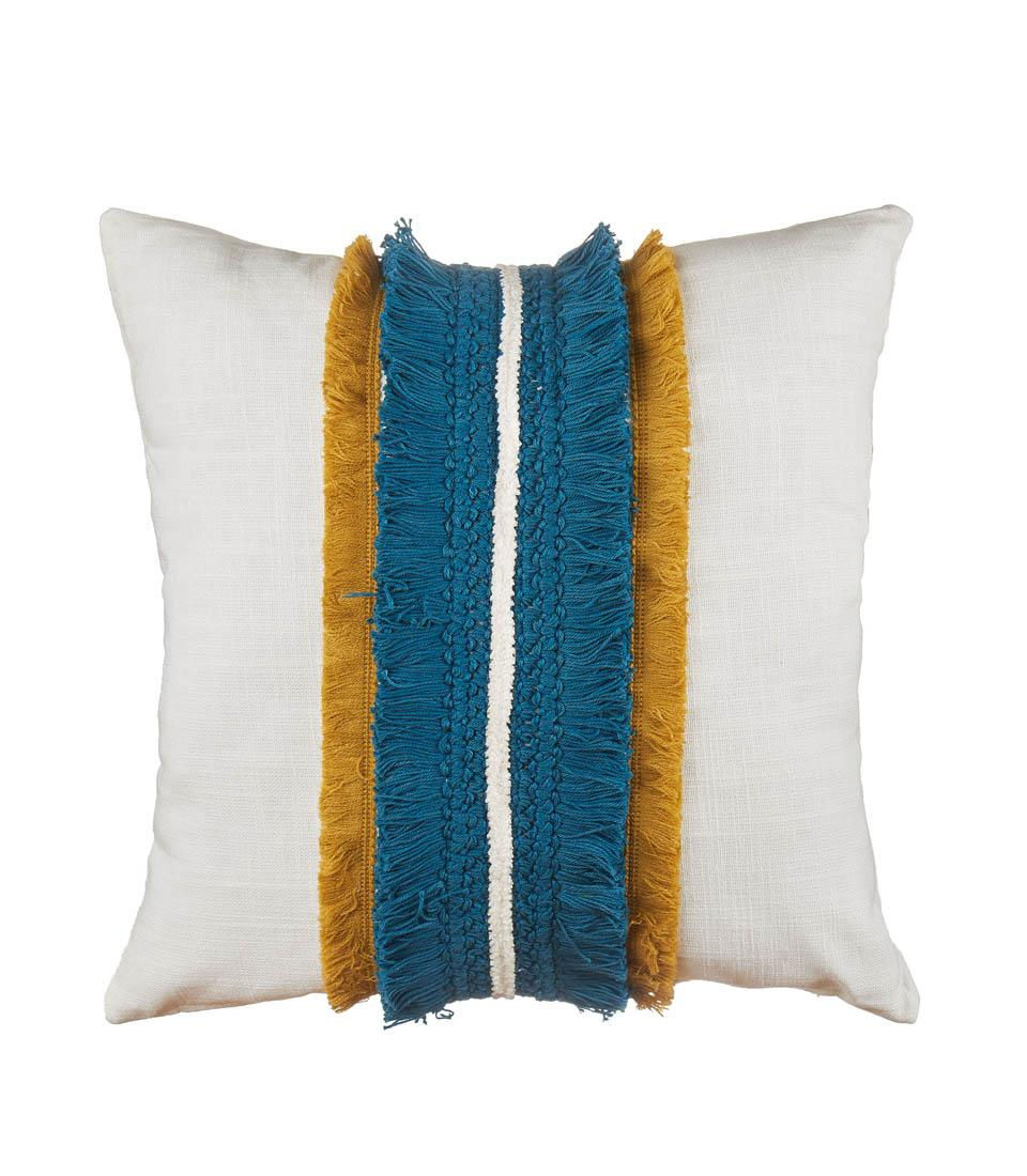 Cuscino tela con inserti