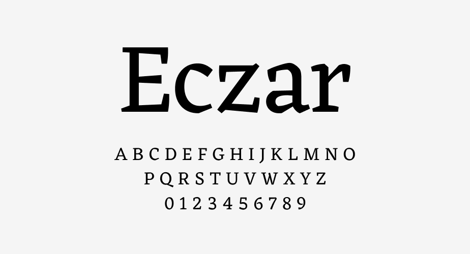 Eczar Logo Schriftarten