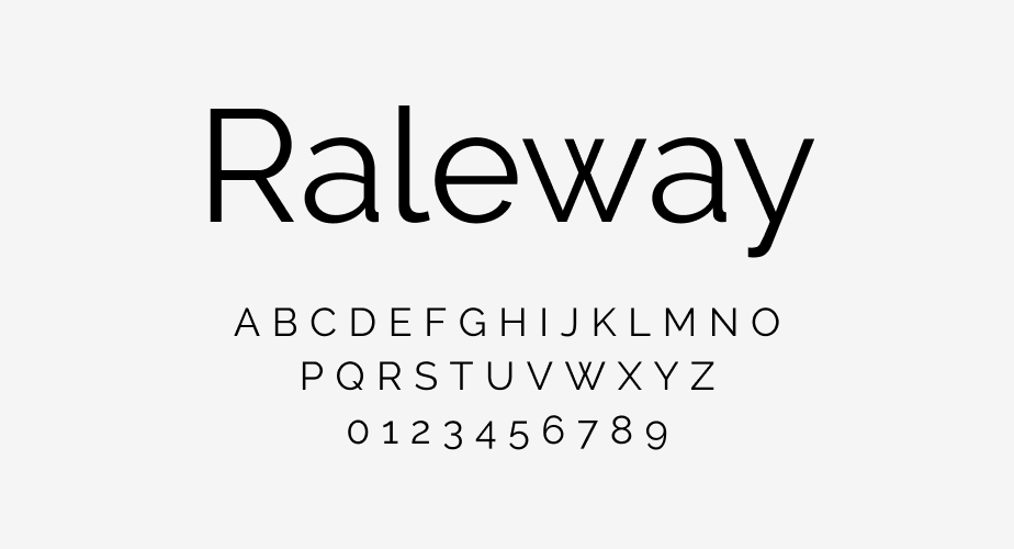 Logo Schriftarten: Raleway