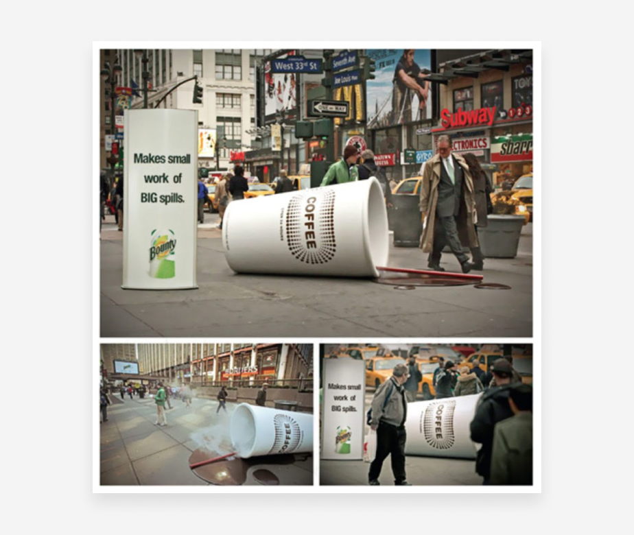 Guerilla-Marketing Beispiel von Bounty