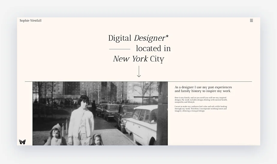 Sophie Westfall UX Portfolio Beispiel