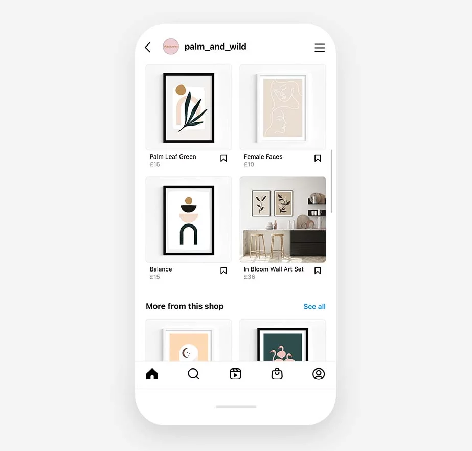 Social Commerce, Shop auf Instagram