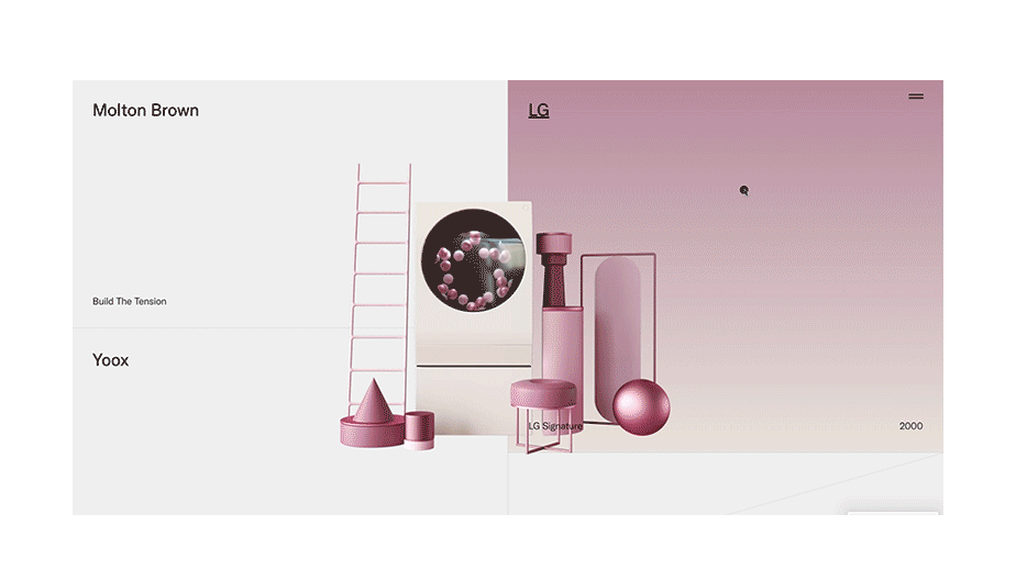 Animiertes gif einer Website als Beispiel Webdesign Trends in 2022