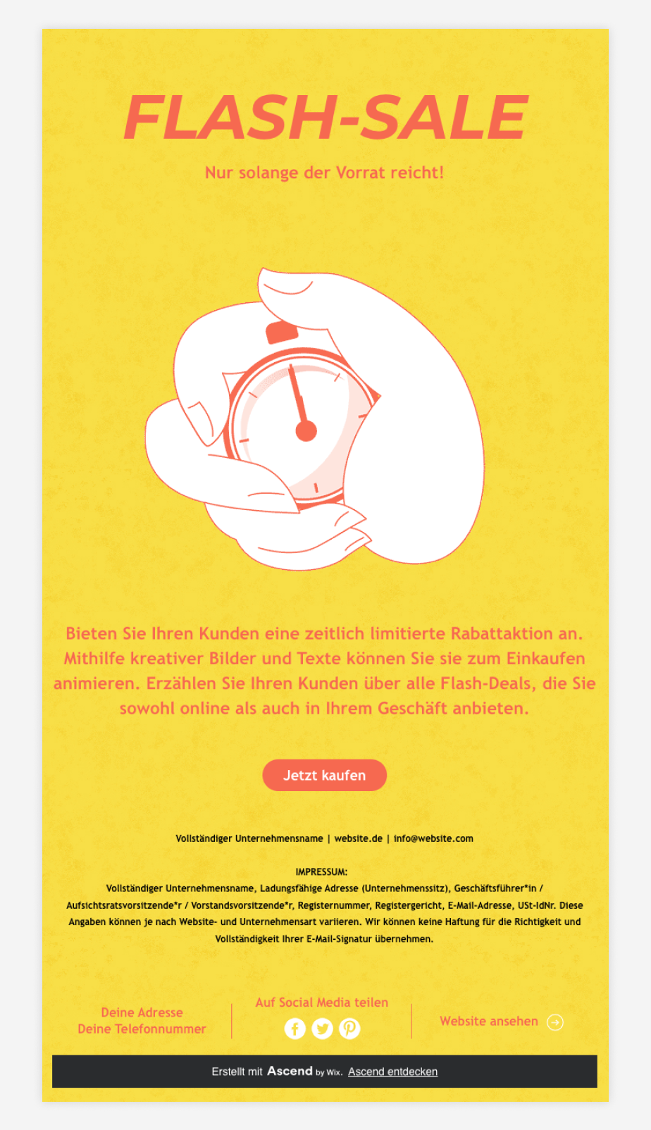 Newsletter Vorlage zum Thema Updates versenden