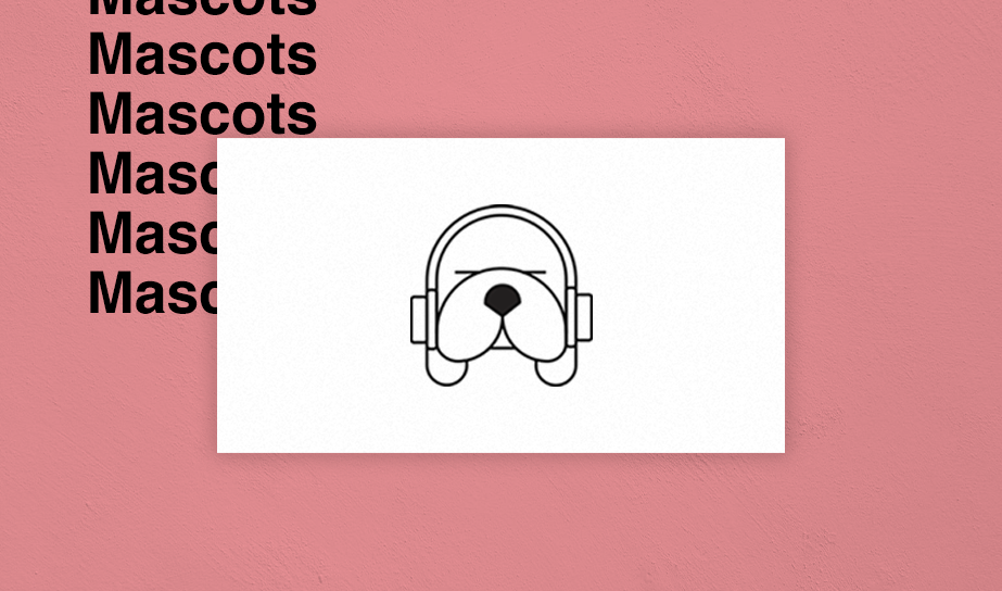 Hund mit Kopfhörern als Beispiel für ein maskottchen logo