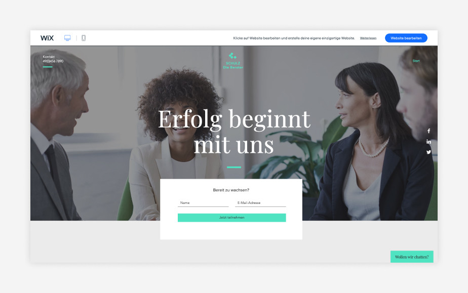 Wie erstelle ich eine Website: Landingpage