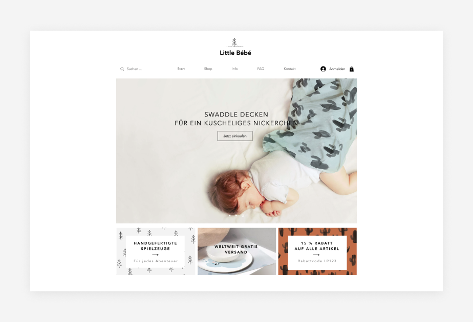 Website Template mit Logo im Header