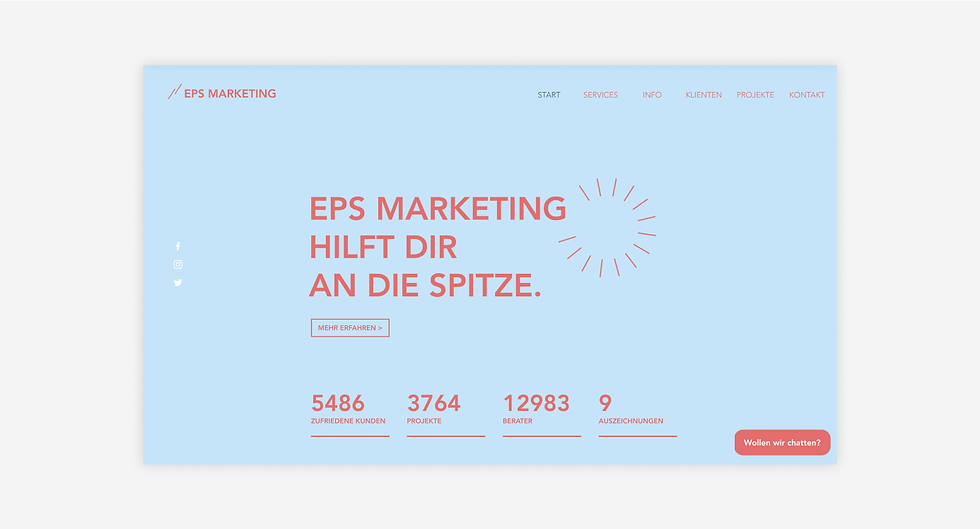 Website Template für eine Marketing Agentur