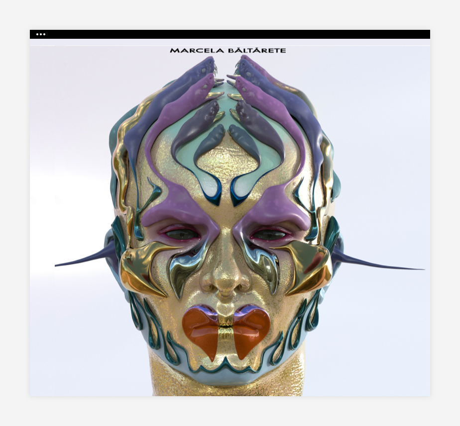 Wix Website Beispiel von Marcela Baltarete