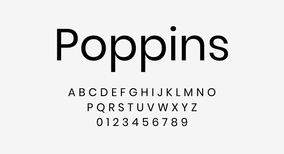 Schriftart für Logo: Poppins