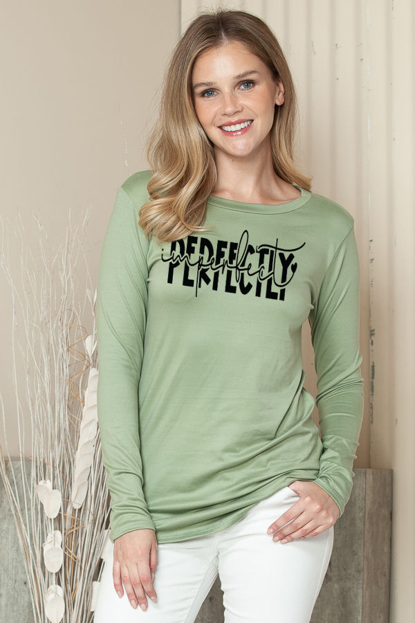 Thumbnail: ROUNDED BOTTOM TOP WITH PERFECTLY IMPERFECT PRINT