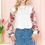 Thumbnail: SOLID TUNIC WITH FLORAL CHIFFON SLEEVES