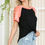 Thumbnail: CUTOUT SOLID TOP WITH TIE-DYE SLEEVES CONTRAST