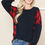 Thumbnail: LONG SLEEVE TOP WITH BUFFALO PLAID CONTRAST