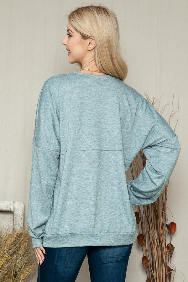 Thumbnail: LOOSE FIT SWEATSHIRT WITH MIDDLE STITCH