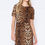 Thumbnail: ANIMAL PRINT DRESS WITH WAIST ELASTIC AND POCKETS