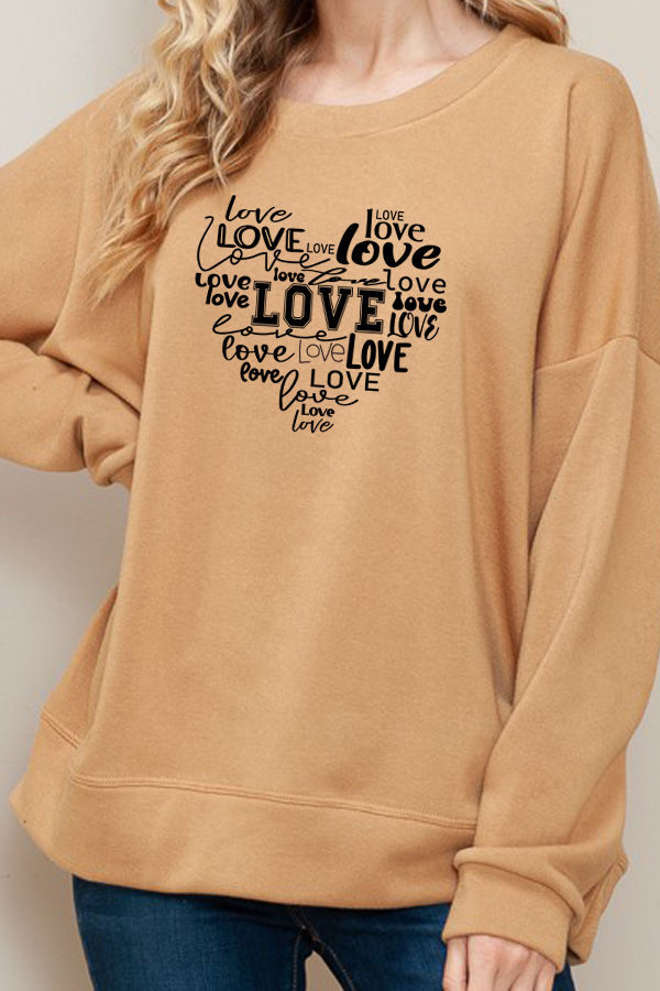 Thumbnail: SWEATSHIRT WITH LOVE LETTER PRINT