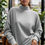 Thumbnail: MOCK NECK SWEATSHIRT WITH COLLAR SLIT DETAIL