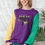 Thumbnail: MARDI GRAS COLOR BLOCK TOP WITH MARDI RITA PRINT