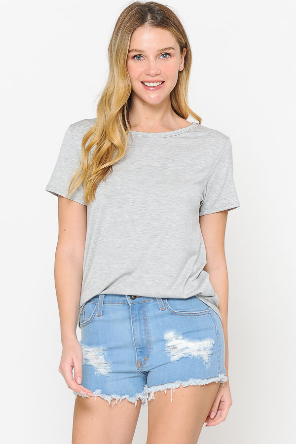 Thumbnail: BASIC ROUND NECK SHORT SLEEVE TOP (1-2-2-1)