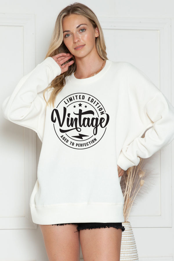 Thumbnail: Oversized Sweatshirt with  VINTAGE  Print