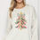 Thumbnail: SWEATSHIRT WITH WATERCOLOR X-MAS TREE PRINT