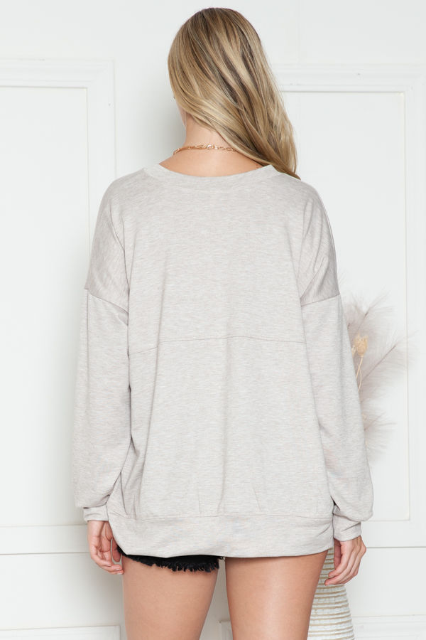 Thumbnail: LOOSE FIT SWEATSHIRT WITH MIDDLE STITCH