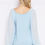 Thumbnail: BOAT NECK SOLID TUNIC TOP WITH CHIFFON SLEEVES