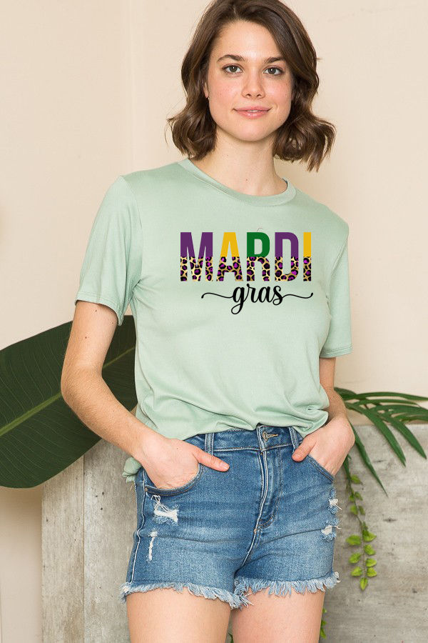 Thumbnail: SUPER SOFT TUNIC WITH MARDI GRAS ANIMAL PRINT