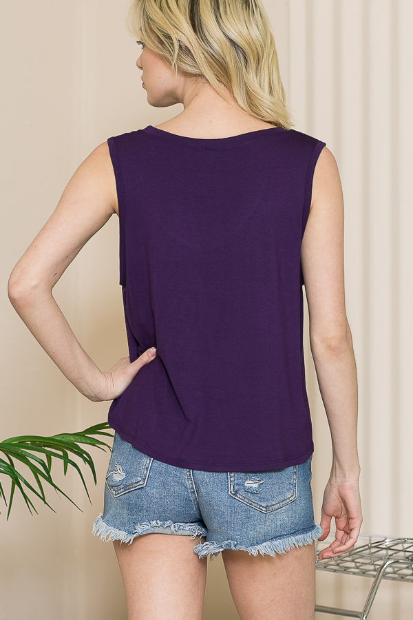Thumbnail: FRONT CROPPED WITH ELASTIC SLEEVELESS TOP