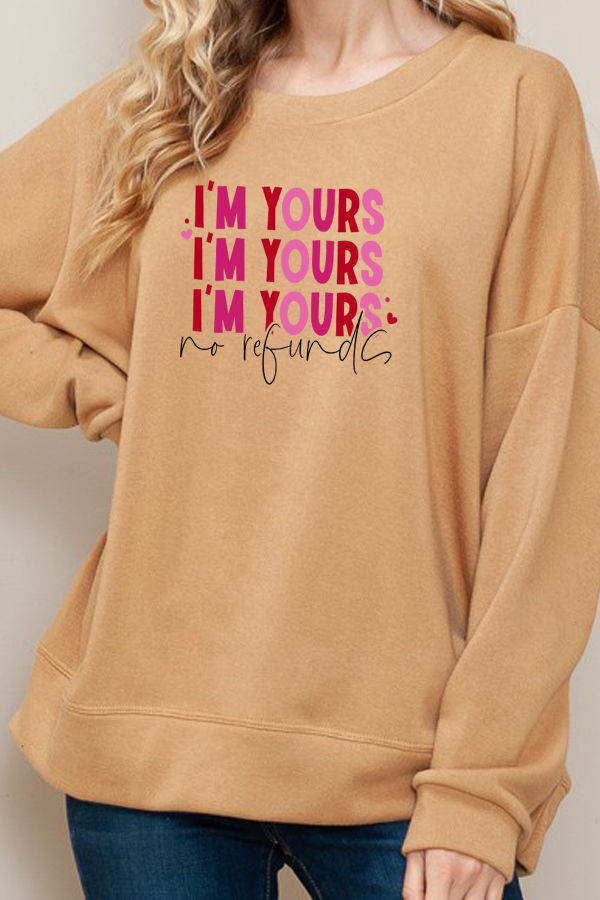 Thumbnail: SWEATSHIRT WITH I AM YOURS PRINT