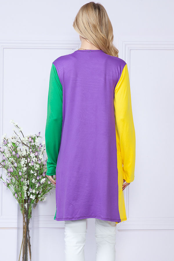 Thumbnail: MARDI GRAS MIDI CARDIGAN WITH SIDE POCKETS
