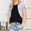 Thumbnail: SOLID TUNIC TOP WITH TIE-DYE SLEEVES CONTRAST (1-2-2-1)