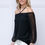 Thumbnail: OFF-SHOULDER LONG SLEEVE TUNIC WITH NECK STRAPS
