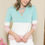 Thumbnail: CHEST CRISS CROSS COLOR BLOCK TUNIC TOP (1-2-2-1)