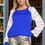 Thumbnail: WAVE RIB TUNIC WITH STRIPE CONTRAST SLEEVES