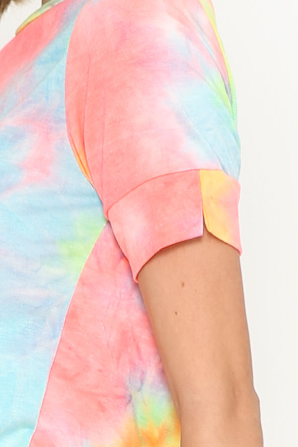 Thumbnail: TIE DYE TOP WITH SLEEVE SLIT DETAIL (1-2-2-1)