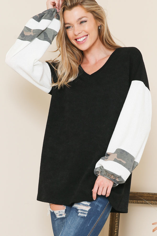 Thumbnail: OVERSIZED TUNIC CONTRAST SLEEVES